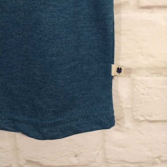 O Lucky Brand Blue Green Tropical Leaf Print Graphic Short Sleeve T-Shirt NWT 6 - Picture 7 of 7